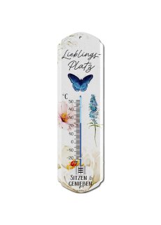 LANOLU Thermometer Lieblingsplatz 8x28cm