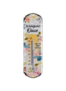 LANOLU Thermometer Wohlfühl-Oase 8x28cm | LANOLU