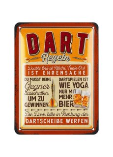 LANOLU Retro Blechschild Dart, Bar, Kneipen und Partykeller Dekoration, Irish Pub Deko Geschenk Männer, Darts Metallschild 15x20cm