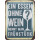 LANOLU Retro Blechschild Essen ohne Wein - Frühstück, vintage Metallschilder mit Sprüchen, Shabby Chic Deko Küche und Garten, 15x20cm