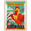 LANOLU Retro Blechschild Mein Garten meine Regeln...