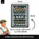 LANOLU Retro Blechschild Hunderegeln, Hundeschilder, Blechschild Hund, Deko Garten Hund, Geschenke für Frauen Hundeliebhaber, 15x20cm