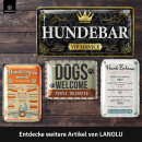 LANOLU Retro Blechschild Hunderegeln, Hundeschilder, Blechschild Hund, Deko Garten Hund, Geschenke für Frauen Hundeliebhaber, 15x20cm