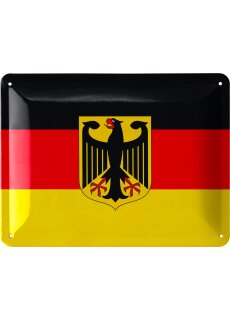 Retro Blechschild Deutschland Deutschlandflagge, Nostalgie DDR, Berlin Souvenirs, DDR Geschenk, Ossi Geschenke, DDR Deko, vintage Metallschild 15x20cm