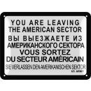 Nostalgie DDR Blechschild retro - You Are Leaving the...