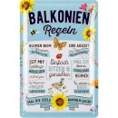 LANOLU Retro Blechschild Balkonien-Regeln 20x30cm