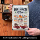 LANOLU Retro Blechschild Biertrinker Regeln 20x30cm