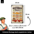 LANOLU Retro Blechschild Biertrinker Regeln 20x30cm