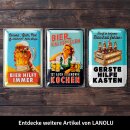 LANOLU Retro Blechschild Biertrinker Regeln 20x30cm