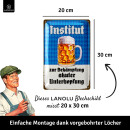 LANOLU Retro Blechschild Institut zur Bekämpfung akuter Unterhopfung 20x30cm