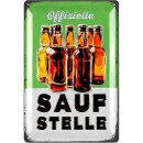 LANOLU Retro Blechschild Saufstelle 20x30cm