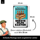 LANOLU Retro Blechschild Gerstehilfe Kasten 20x30cm