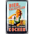 LANOLU Retro Blechschild Bier kaltstellen ist auch kochen...