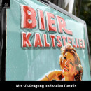 LANOLU Retro Blechschild Bier kaltstellen ist auch kochen 20x30cm