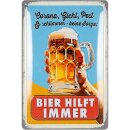 LANOLU Retro Blechschild Corona Gicht und schlimmer Bier...
