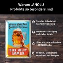 LANOLU Retro Blechschild Corona Gicht und schlimmer Bier hilft immer 20x30cm