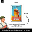 LANOLU Retro Blechschild Corona Gicht und schlimmer Bier hilft immer 20x30cm