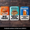 LANOLU Retro Blechschild Corona Gicht und schlimmer Bier hilft immer 20x30cm
