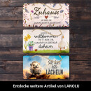 LANOLU Blechschild Gartenregeln 20x30cm