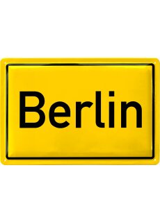 LANOLU Retro Blechschild Ortsschild Berlin 20x30cm