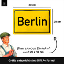 LANOLU Retro Blechschild Ortsschild Berlin 20x30cm