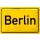 LANOLU Retro Blechschild Ortsschild Berlin 20x30cm