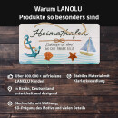 LANOLU Kordelschild Heimathafen 16x32cm