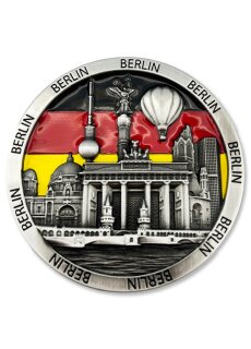United1871 Metallmagnet 60129 Berlin rund 6,5cm Silber
