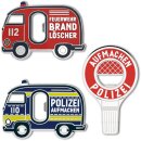 LANOLU Magnet Flaschenöffner 3er Set Blaulicht