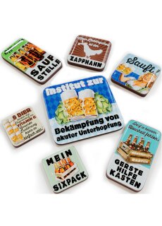 LANOLU Puzzle Magnetset 7 teilig Bier Magnetset