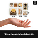 LANOLU Puzzle Magnetset 7 teilig Camping Magnetset