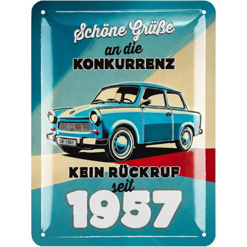 Nostalgic-Art Retro Blechschild „Trabant – Berlin Black“ – 20x30 Cm, Metall, Made In Germany