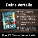 LANOLU Retro Blechschild Trabant Konkurrenz 15x20cm