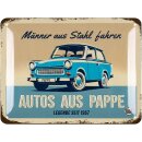 LANOLU Retro Blechschild Trabant Pappe 15x20cm