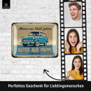 LANOLU Retro Blechschild Trabant Pappe 15x20cm