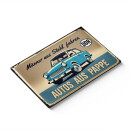 LANOLU Kühlschrankmagnete lustig- Trabant- Männer aus Stahl fahren Autos aus Pappe - lustige Magnete mit Sprüchen und witzigen Motiven 8x5,5cm