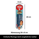 LANOLU Thermometer Bier ist gesund sagt der Arzt 8x28cm