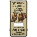 LANOLU Magnet Flaschenöffner Wo ich geh uns steh...