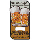 LANOLU Magnet Flaschenöffner Wer sagt Glück -...