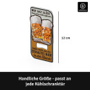 LANOLU Magnet Flaschenöffner Wer sagt Glück - Bier in der Hand