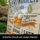 LANOLU Retro Blechschild Biertrinker Regeln 30x40cm