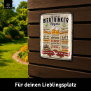 LANOLU Retro Blechschild Biertrinker Regeln 30x40cm
