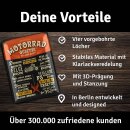 LANOLU Blechschild Motorrad Gesetze 30x40cm