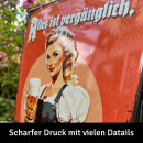 LANOLU Blechschild Nur der Durst bleibt 30x40cm
