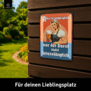 LANOLU Blechschild Nur der Durst bleibt 30x40cm