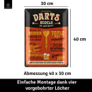 LANOLU Blechschild DART-Regeln 30x40cm