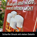 LANOLU Blechschild Wo ich geh und steh tun mir die Knochen weh 30x40cm