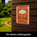 LANOLU Blechschild Wo ich geh und steh tun mir die Knochen weh 30x40cm