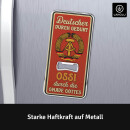 LANOLU Magnet Flaschenöffner Deutscher durch Geburt Ossi durch die Gnade Gottes