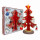 Zimtberg ZB014 - Tannenbaum Holz, rot- Schmuck 2 fach, 16cm